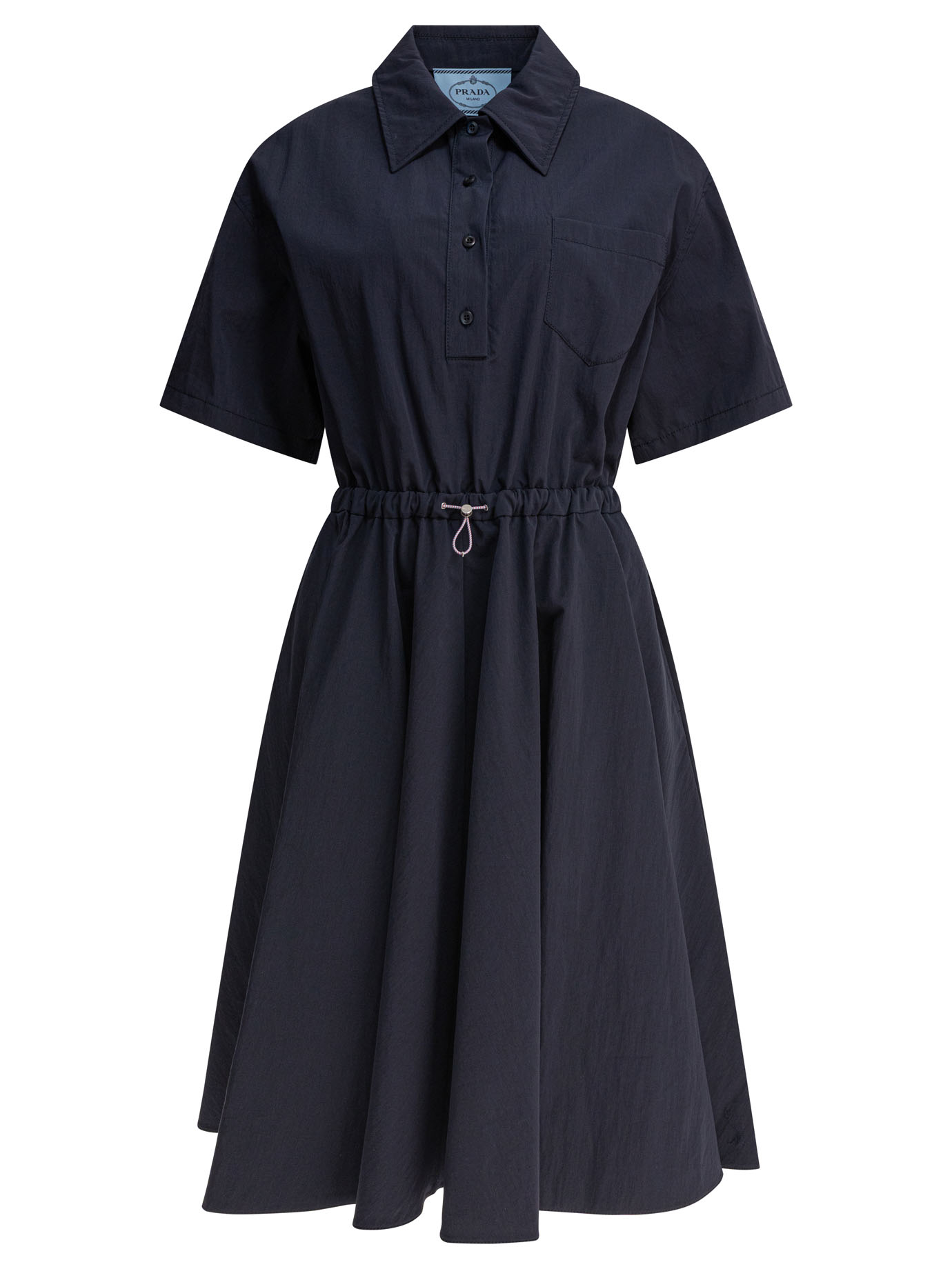 쇼츠 sleeved 드레스 in Pongé Tec